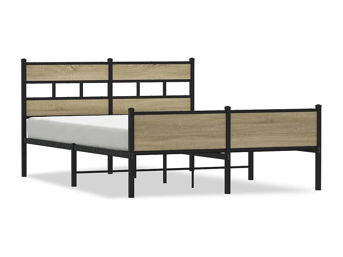 Cadre de lit sans matelas chêne sonoma 140x200 cm