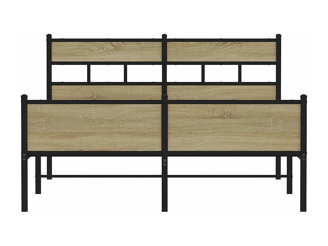 Cadre de lit sans matelas chêne sonoma 140x200 cm