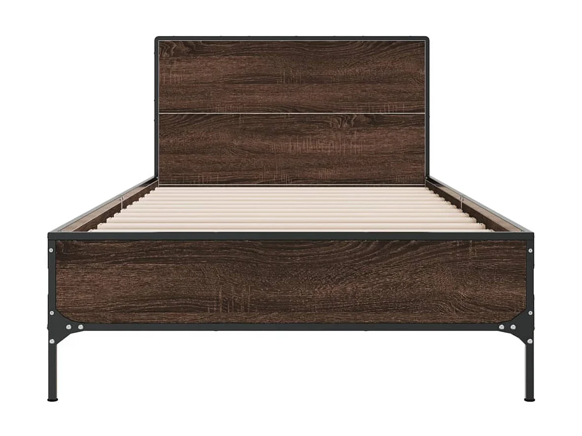 Cadre de lit sans matelas chêne marron 90x190 cm