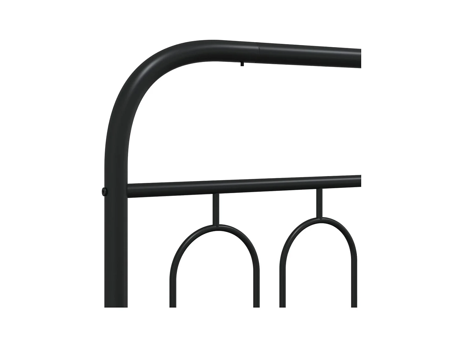 Bettgestell mit Kopfteil Metall Schwarz 75x190 cm