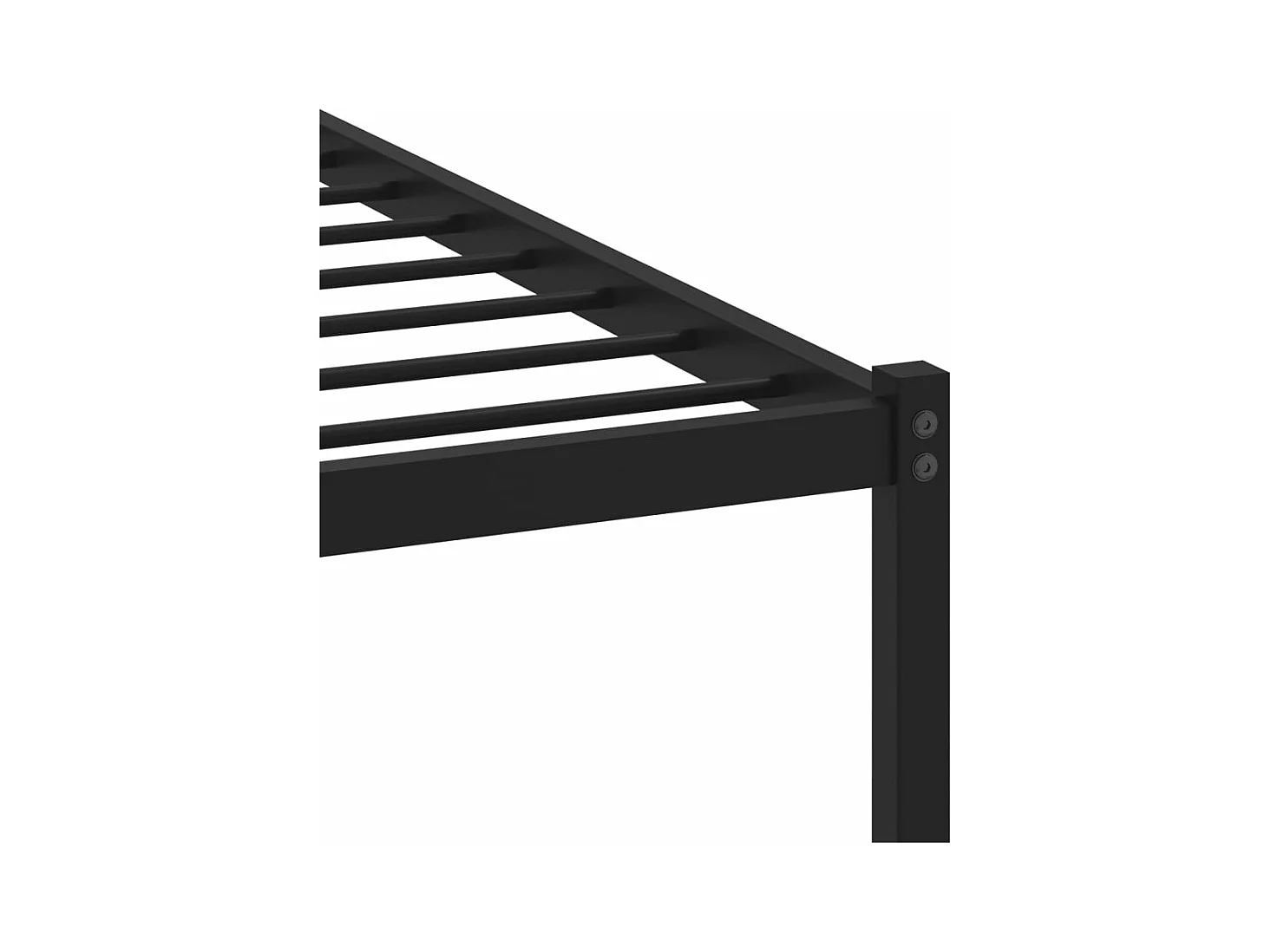 Cadre de lit en métal sans matelas chêne fumé 100x200 cm