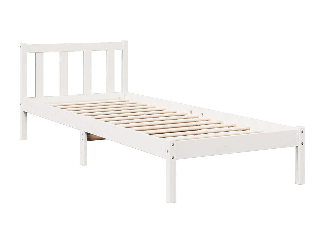 Cadre de lit extra long sans matelas 80x220 cm bois massif pin