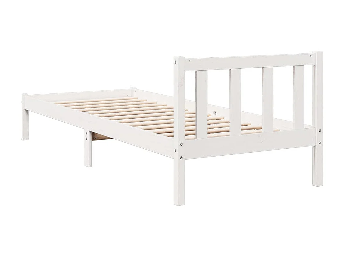 Cadre de lit extra long sans matelas 80x220 cm bois massif pin