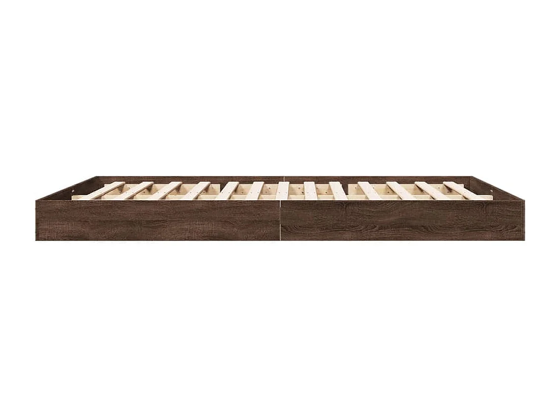 Cadre de lit sans matelas chêne marron 160x200 cm