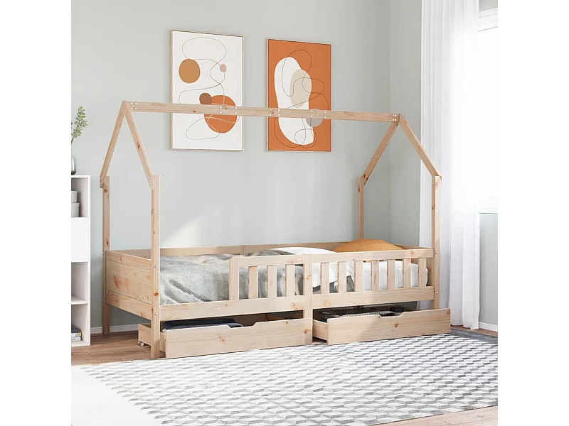 Kinderbedframe 90x200 cm massief grenenhout