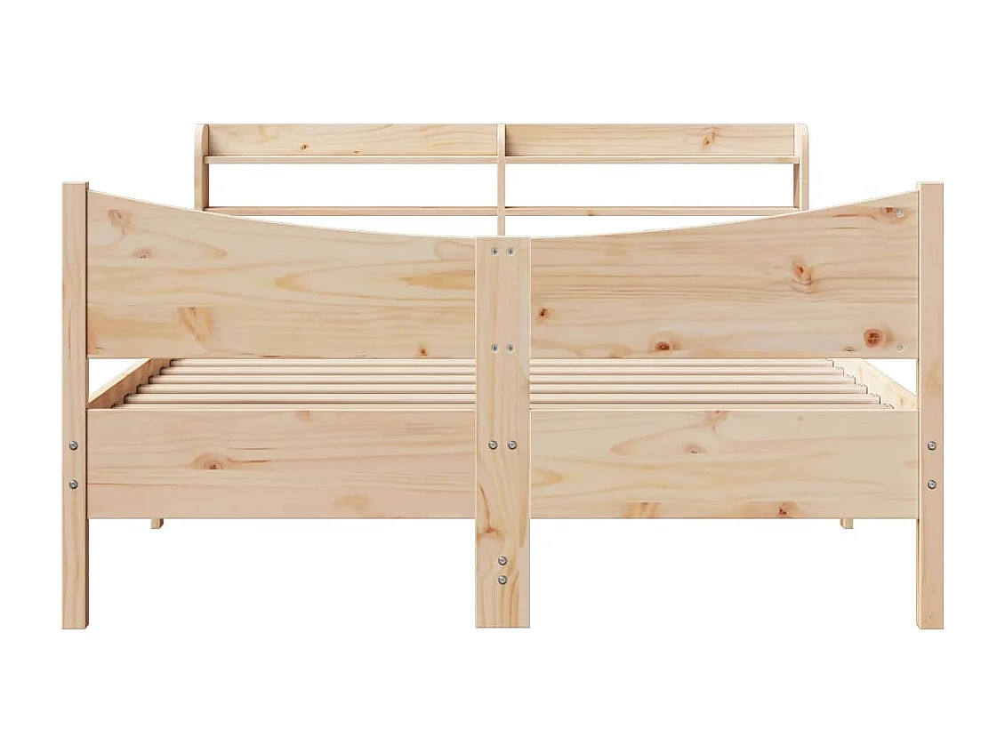 Cadre de lit avec tête de lit 150x200 cm bois de pin massif