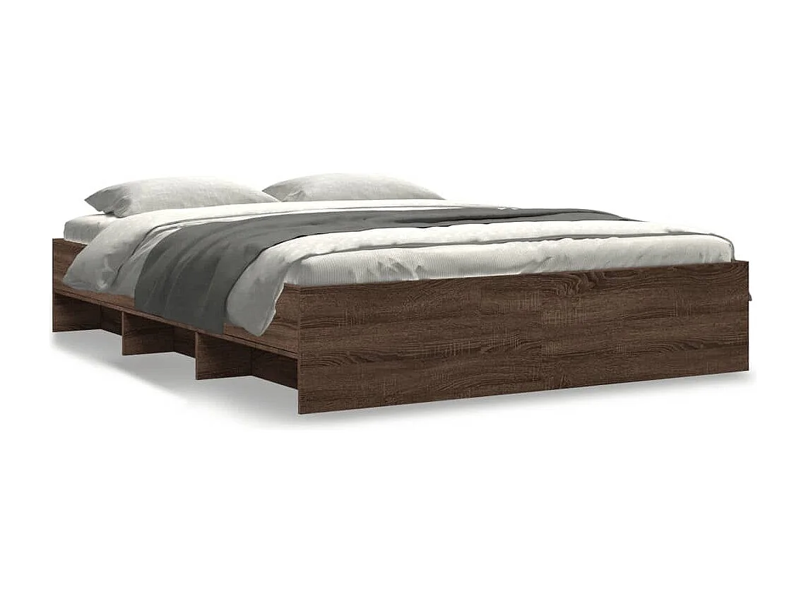 Giroletto senza Materasso Rovere Marrone 160x200 cm Truciolato