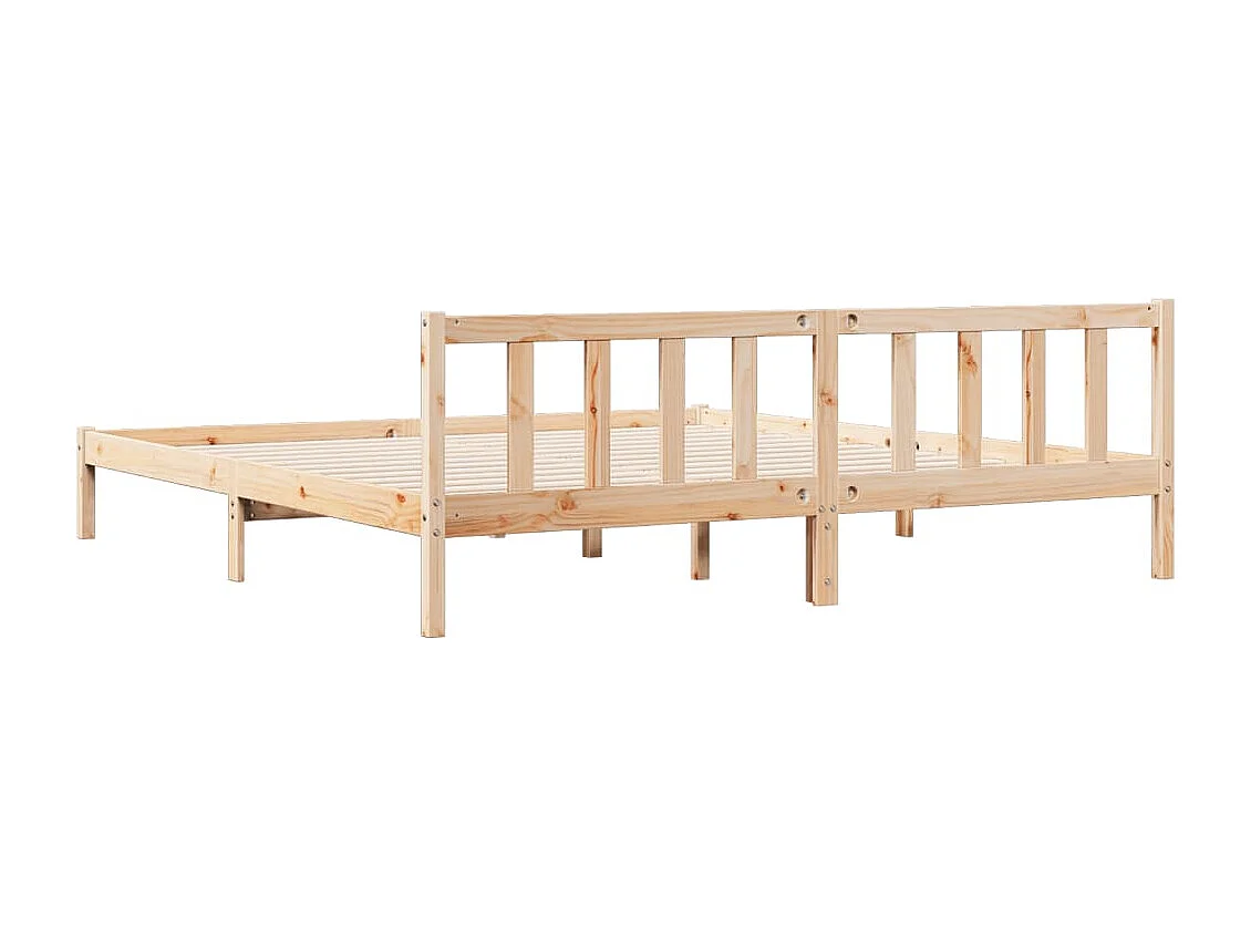 Cama extra longa sem colchão 180x210 cm madeira de pinho maciça