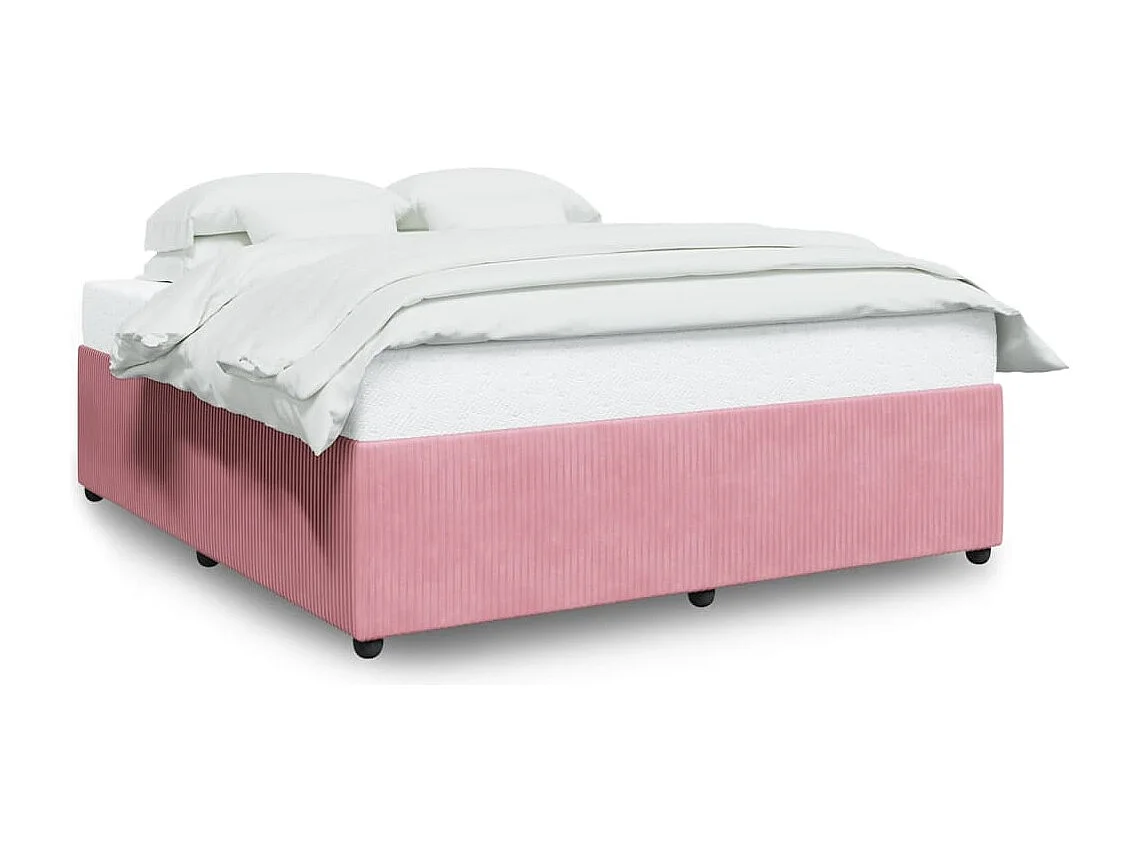Bedframe fluweel roze 180x200 cm