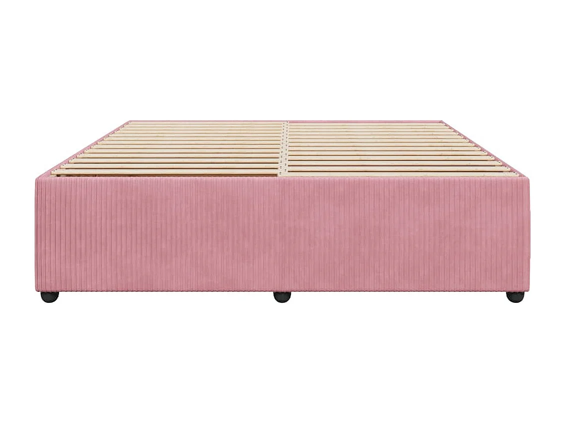 Bedframe fluweel roze 180x200 cm
