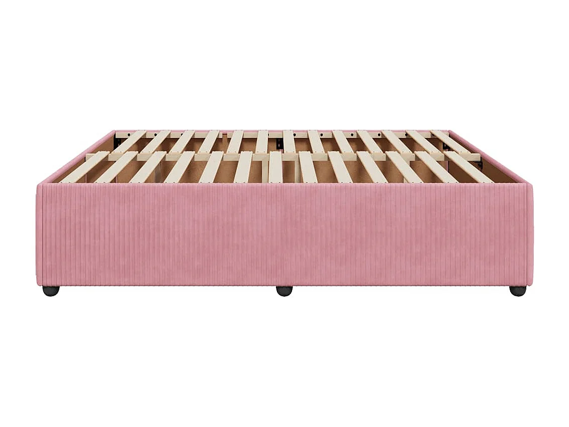 Bedframe fluweel roze 180x200 cm