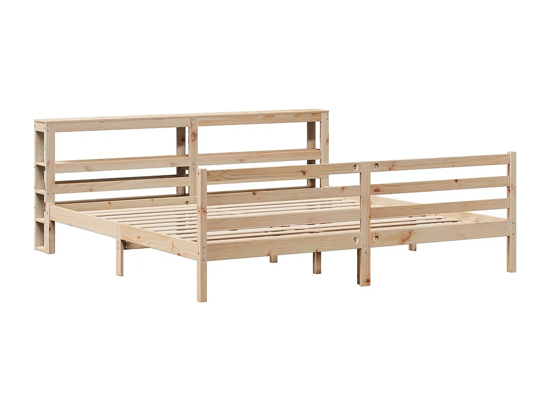 Cadre de lit sans matelas 180x200 cm bois massif de pin