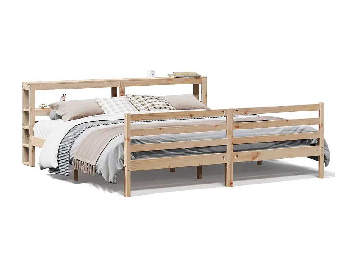 Cadre de lit sans matelas 180x200 cm bois massif de pin