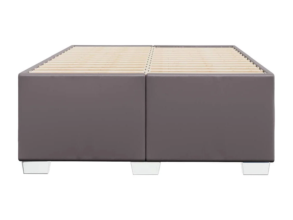 Cadre de lit sans matelas gris 120x190 cm similicuir