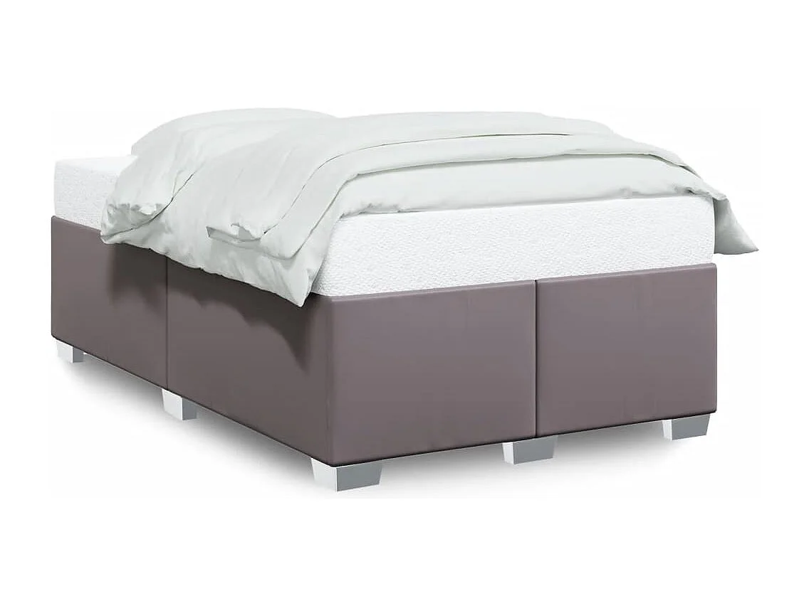 Cadre de lit sans matelas gris 120x190 cm similicuir