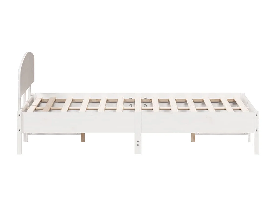 Estructura de cama sin colchón madera de pino blanca 150x200 cm