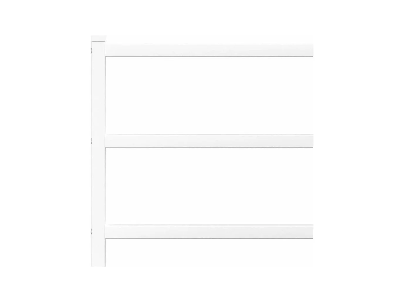 Bedframe met hoofd- en voeteneinde metaal wit 75x190 cm