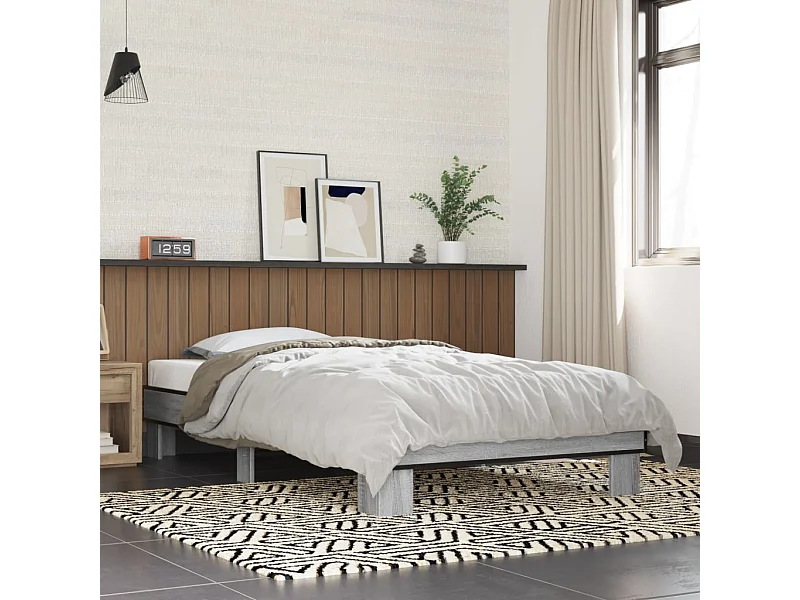 Cadre de lit sans matelas sonoma gris 90x200 cm