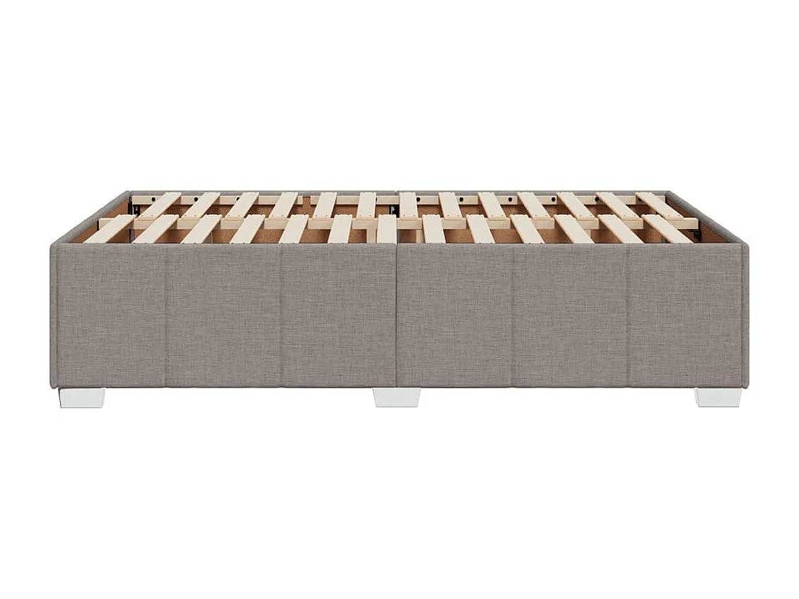 Estrutura de cama 120x190 cm tecido cinzento-acastanhado