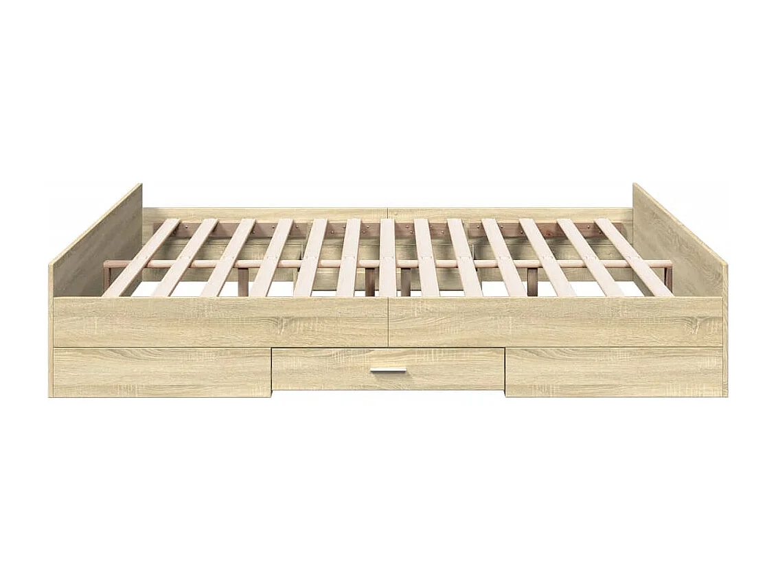 Giroletto Cassetti Rovere Sonoma 200x200 cm Legno Multistrato