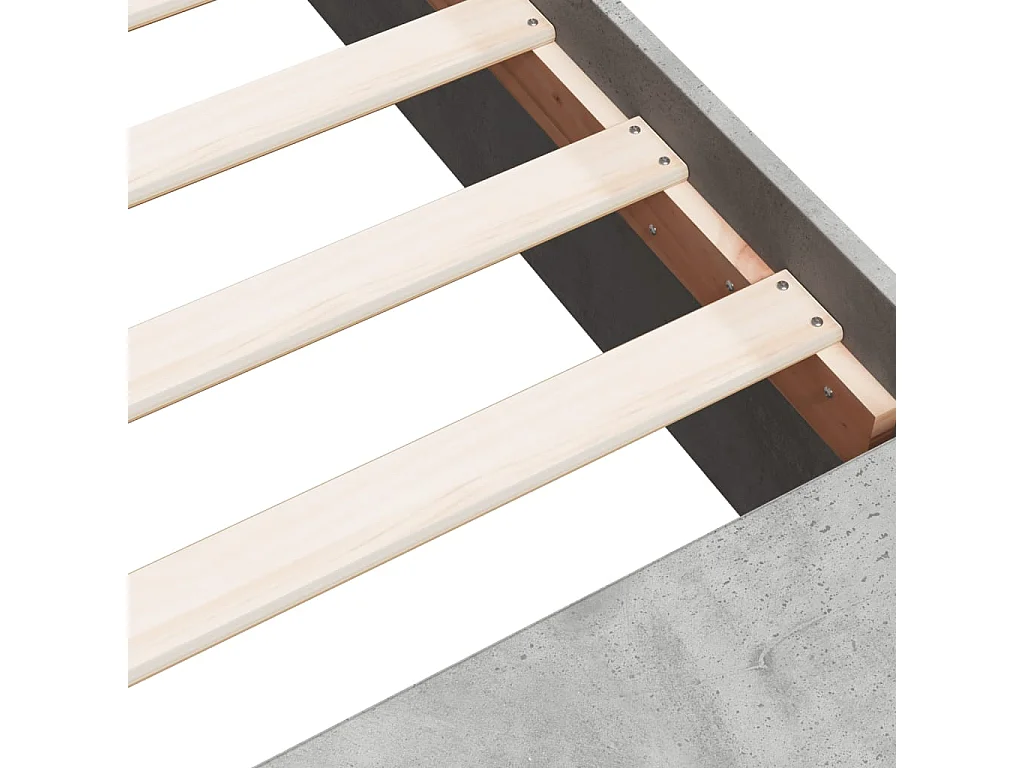 Bettgestell Betongrau 120x190 cm Holzwerkstoff