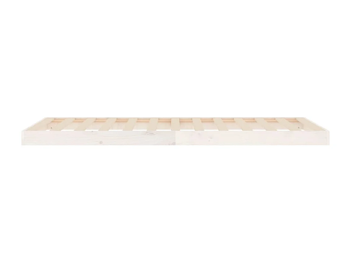 Cadre de lit sans matelas blanc 90x190 cm bois de pin massif