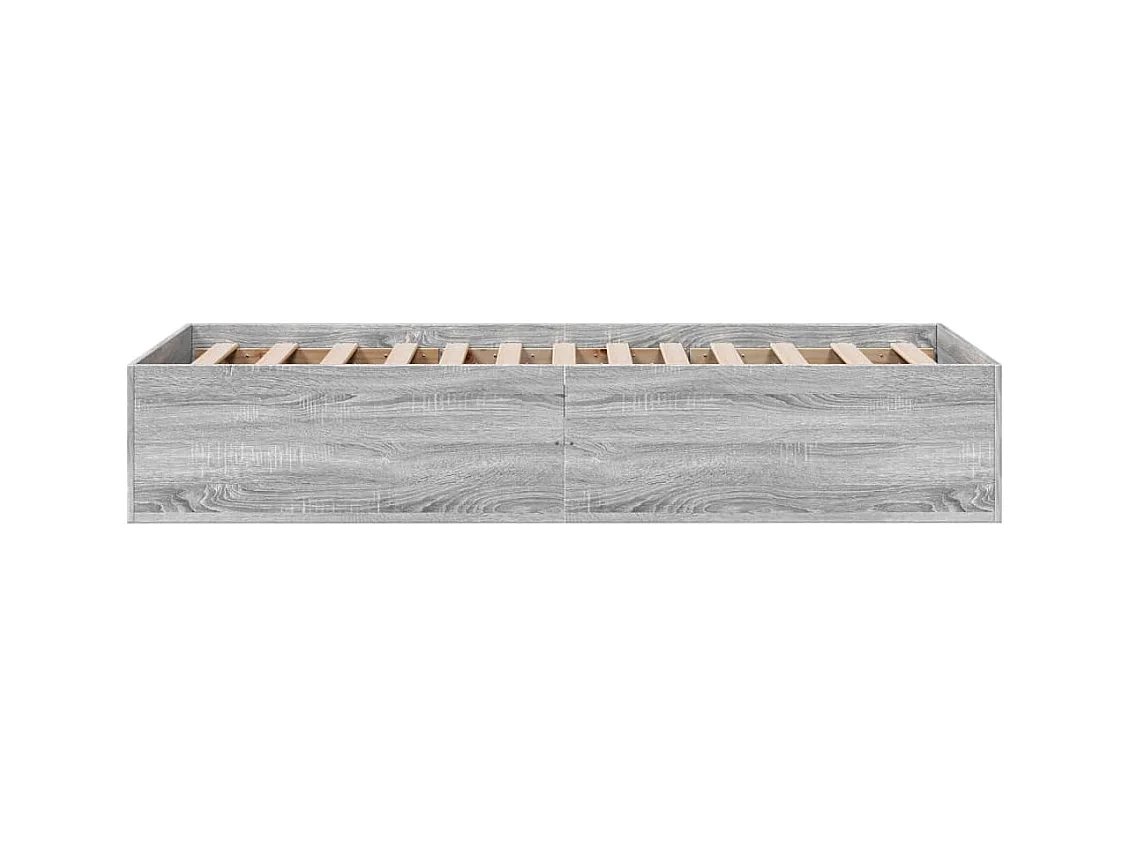 Bedframe bewerkt hout grijs sonoma eikenkleurig 90x190 cm