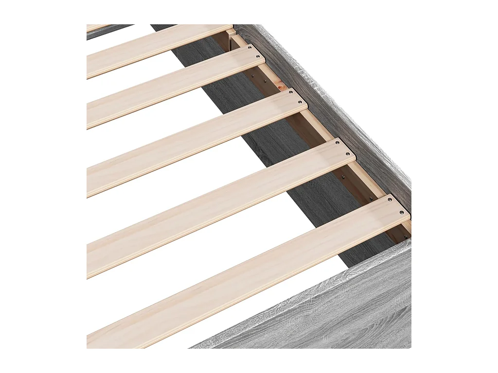 Bedframe bewerkt hout grijs sonoma eikenkleurig 90x190 cm