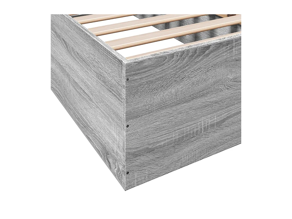 Bedframe bewerkt hout grijs sonoma eikenkleurig 90x190 cm