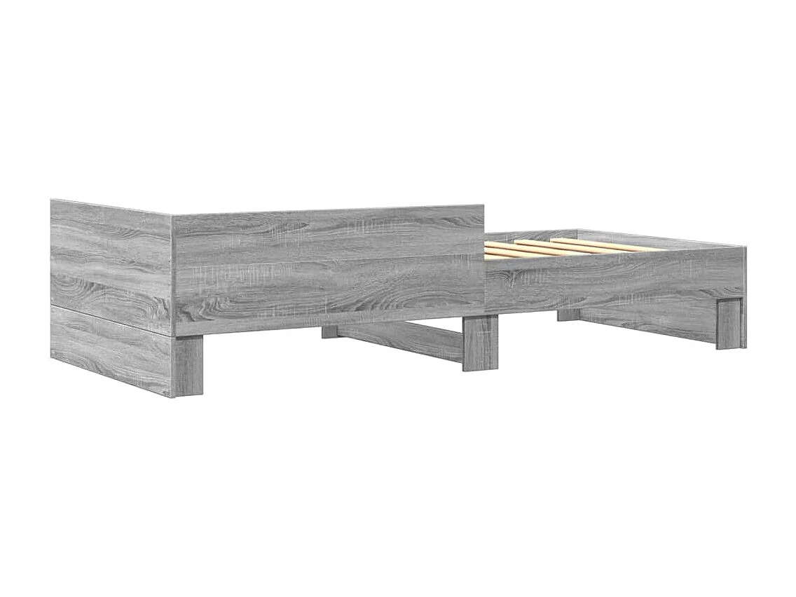 Bettgestell Grau Sonoma 90x200 cm Holzwerkstoff