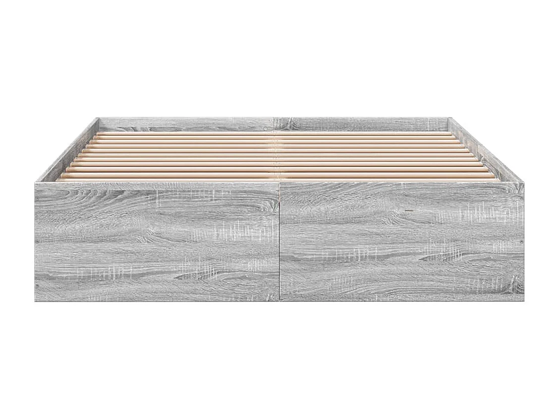 Bettgestell Grau Sonoma 140x200 cm Holzwerkstoff