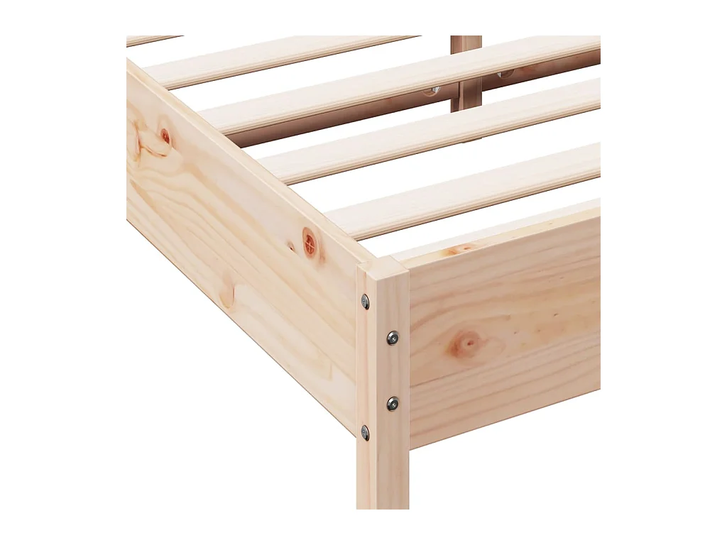 Bedframe zonder matras massief grenenhout 140x190 cm