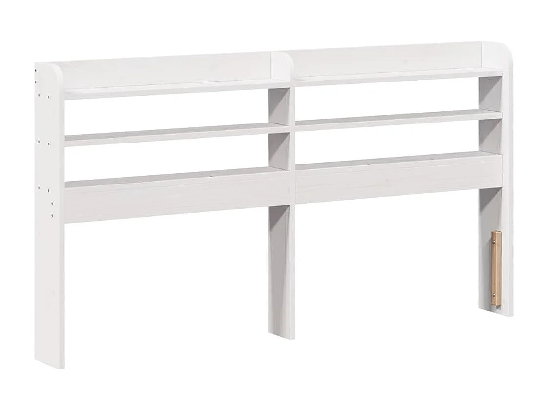 Giroletto con Testiera Bianco 150x200 cm Legno Massello di Pino