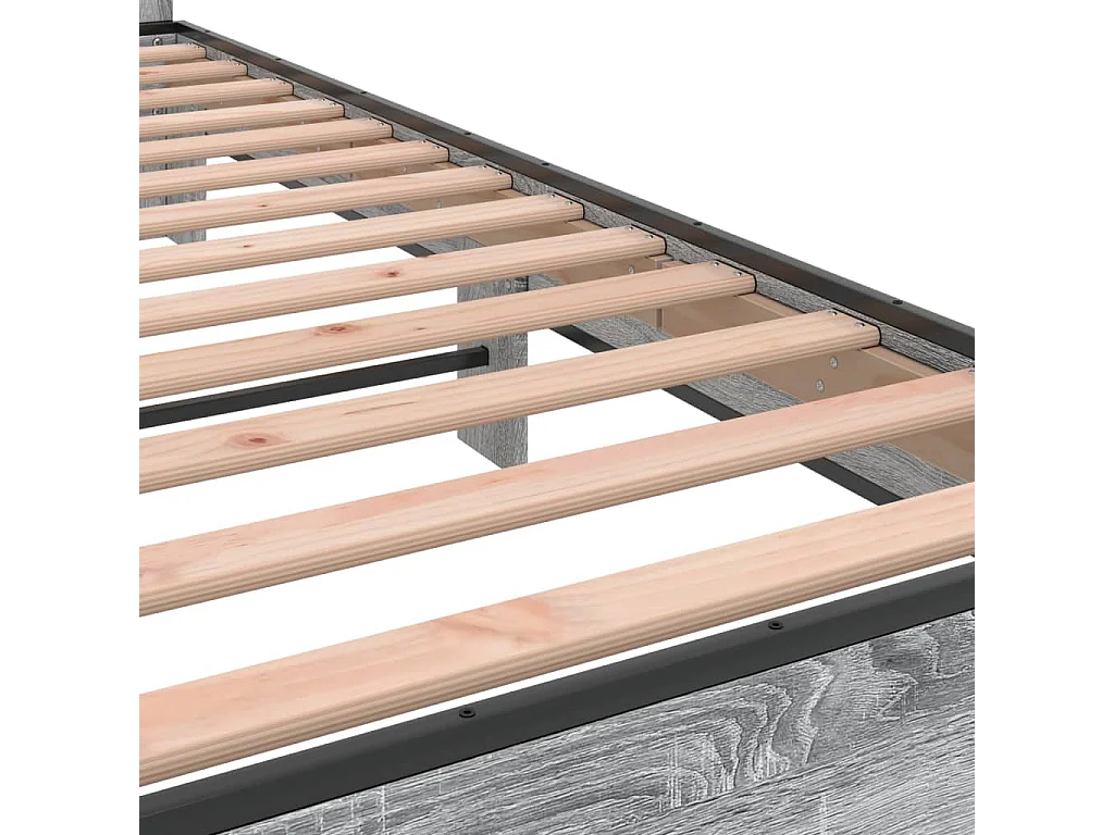 Cadre de lit sans matelas sonoma gris 75x190 cm
