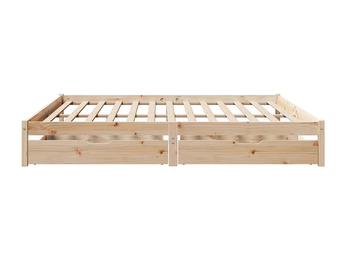 Estructura de cama sin colchón madera maciza de pino 200x200 cm