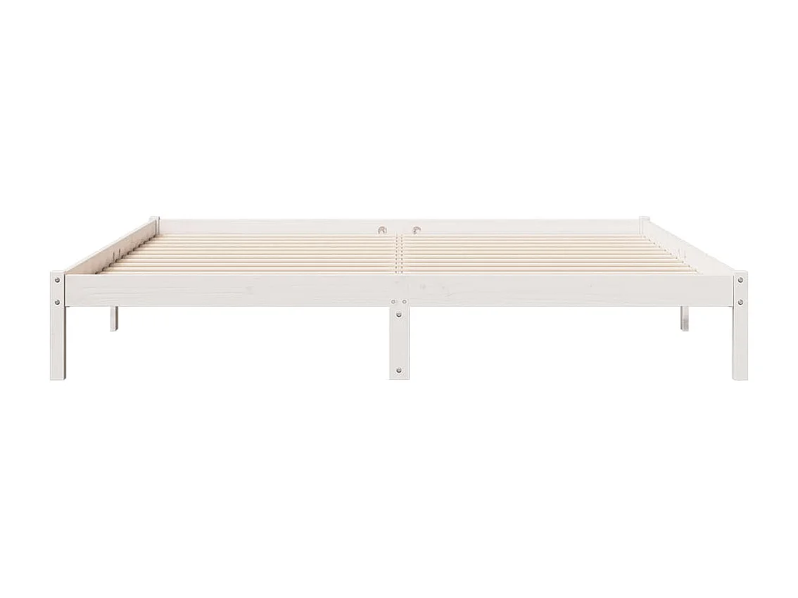 Cama extra longa sem colchão 200x220 cm pinho maciço branco