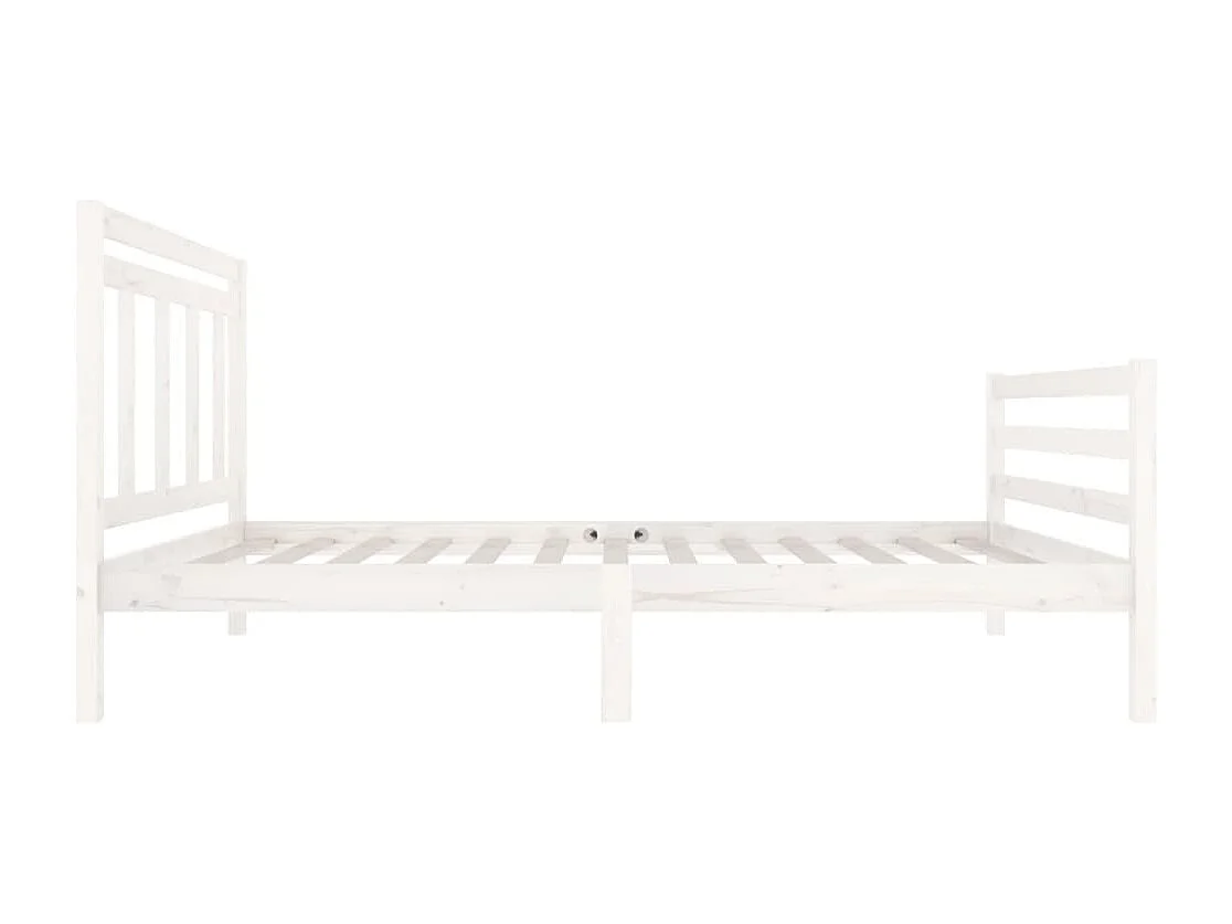 Estrutura de cama 100x200 cm madeira maciça branco
