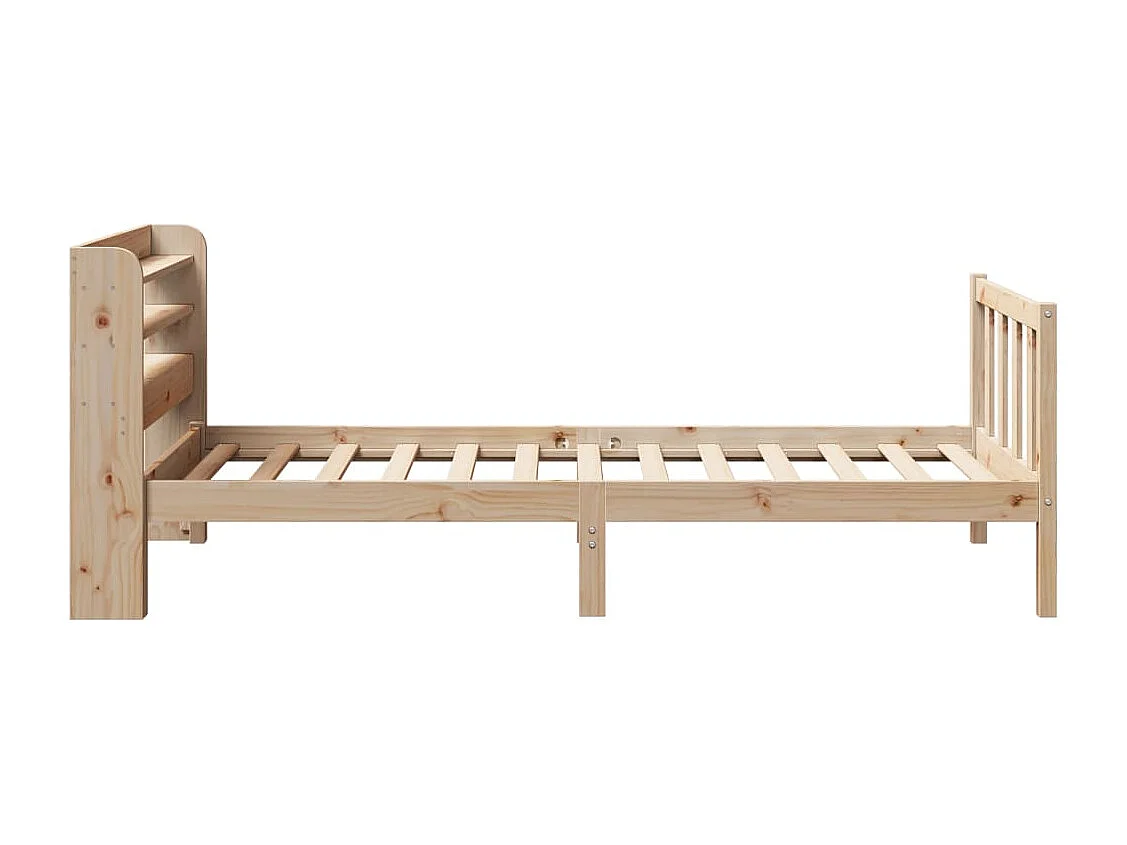 Letto senza Materasso 90x190 cm in Legno Massello di Pino
