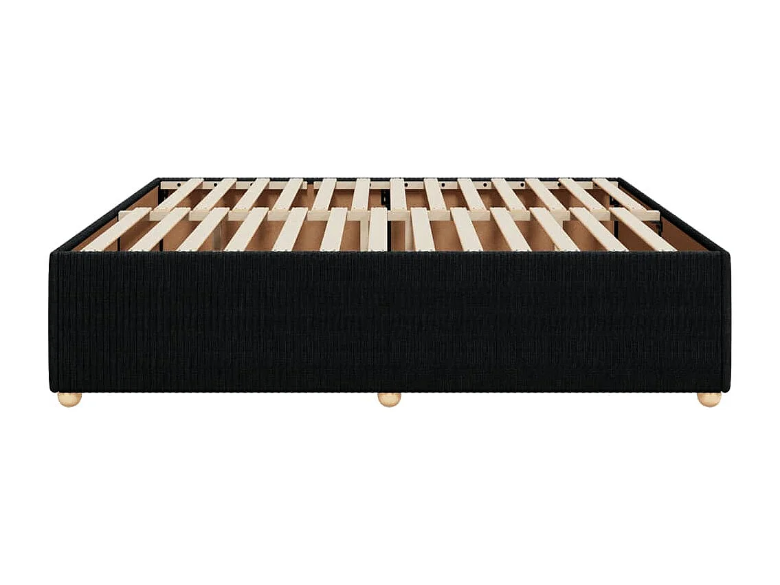 Cadre de lit sans matelas noir 180x200 cm tissu