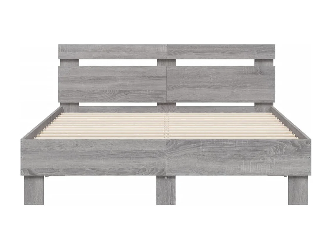 Cadre de lit sans matelas sonoma gris 135x190 cm