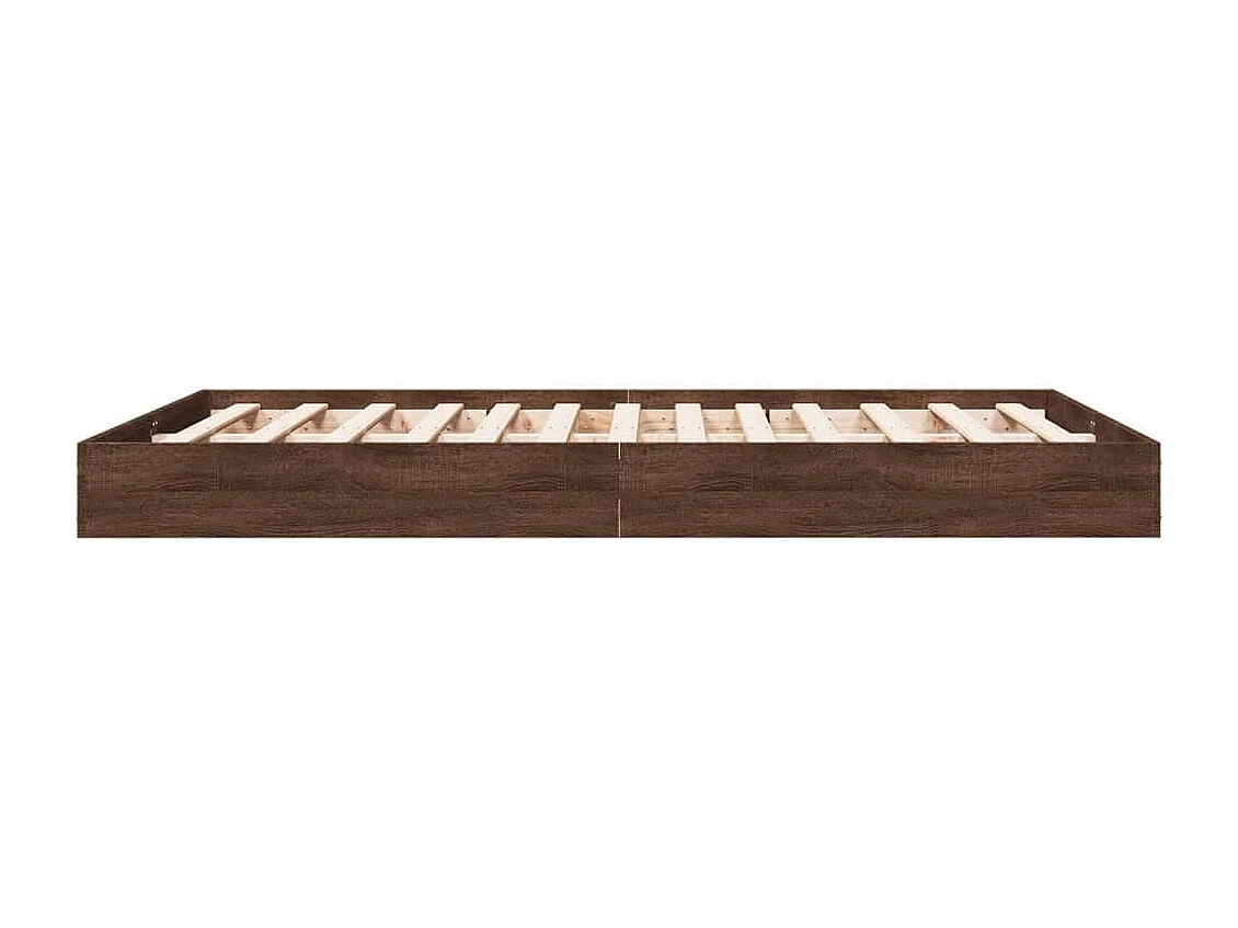 Cadre de lit sans matelas chêne marron 140x200 cm