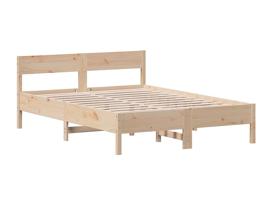 Cadre de lit sans matelas 120x190 cm bois de pin massif