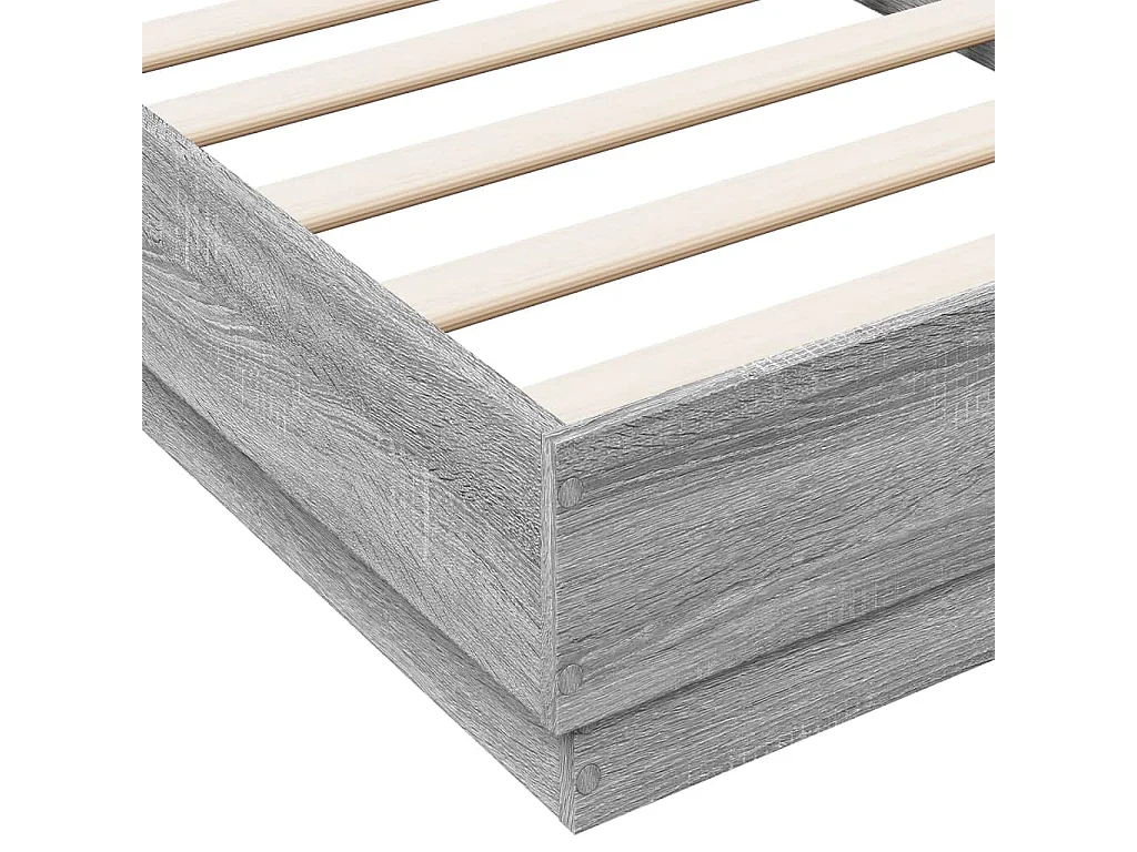 Cadre de lit sans matelas sonoma gris 90x190 cm