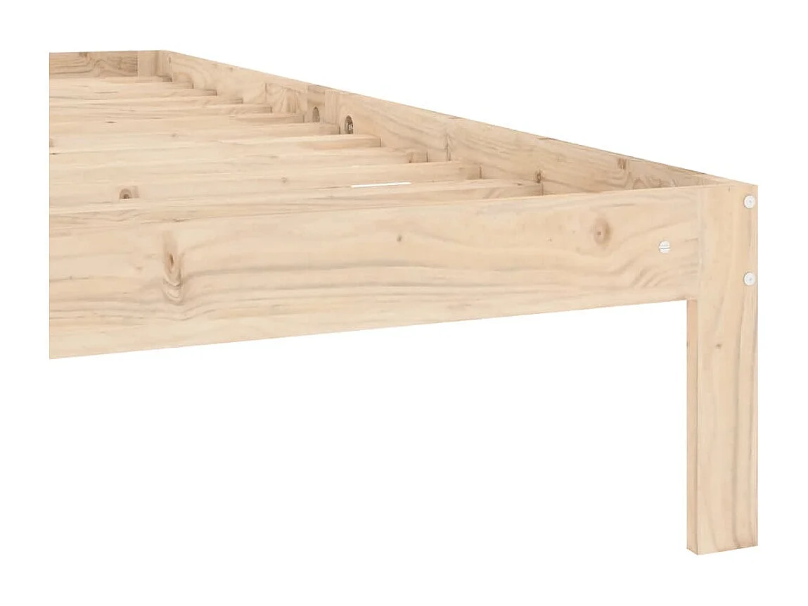 Estructura de cama sin colchón madera maciza de pino 100x200 cm