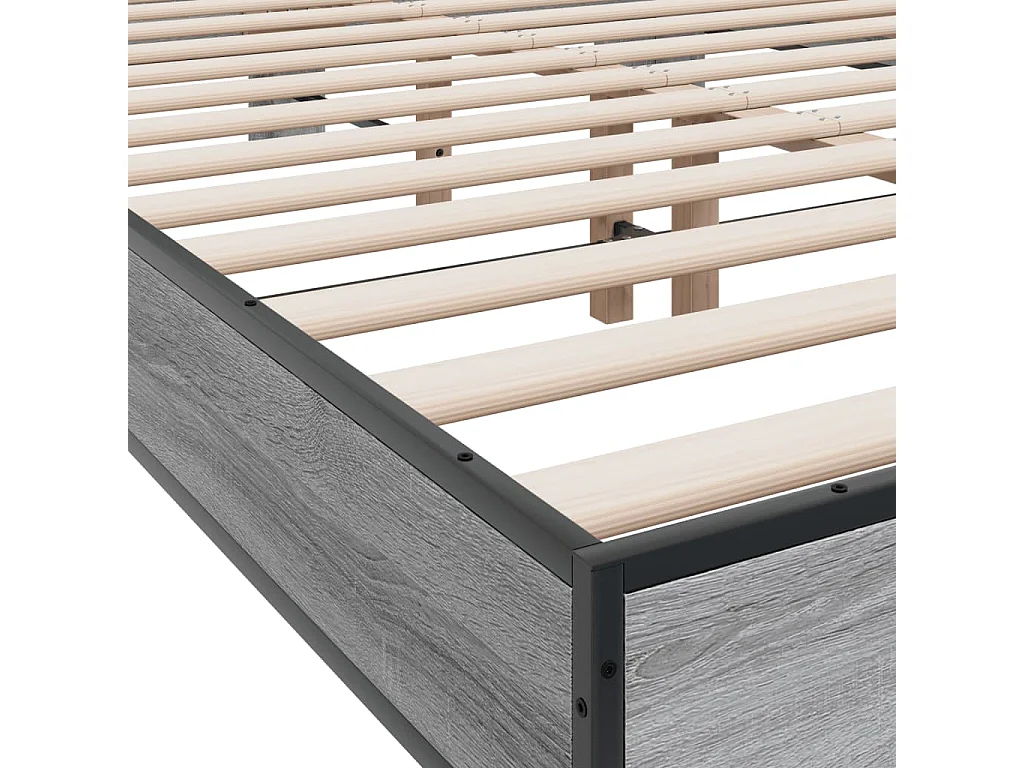 Cadre de lit sans matelas sonoma gris 140x200 cm