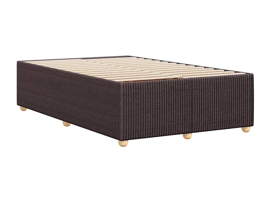 Cadre de lit sans matelas marron foncé 120x200 cm tissu