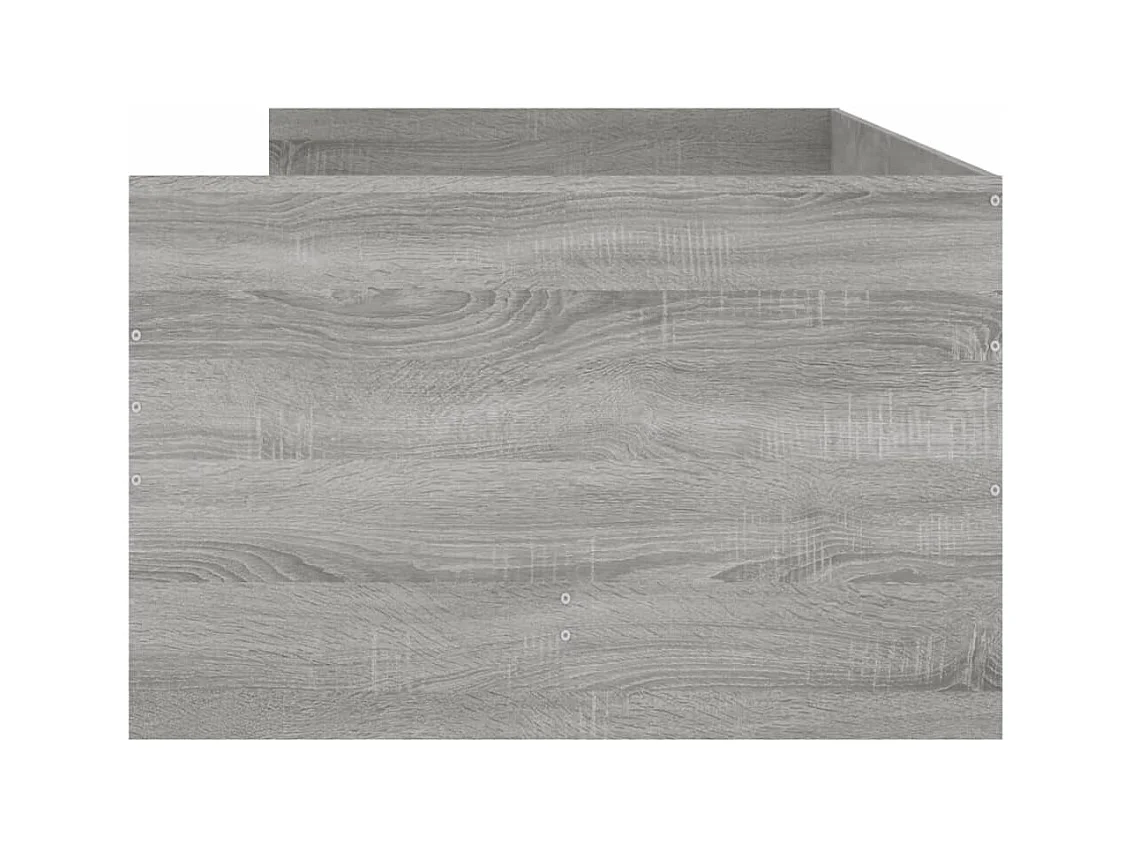 Cadre de lit avec tiroirs sans matelas sonoma gris 100x200 cm