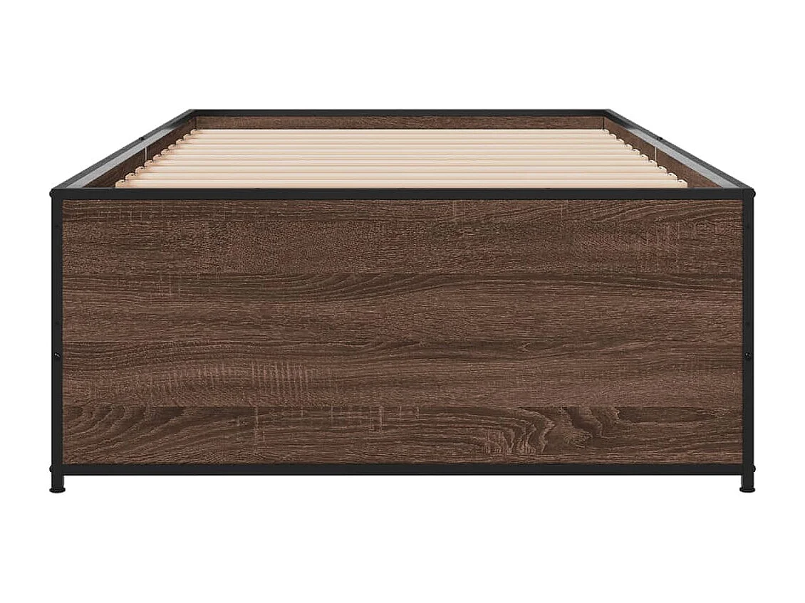 Cadre de lit sans matelas chêne marron 75x190 cm