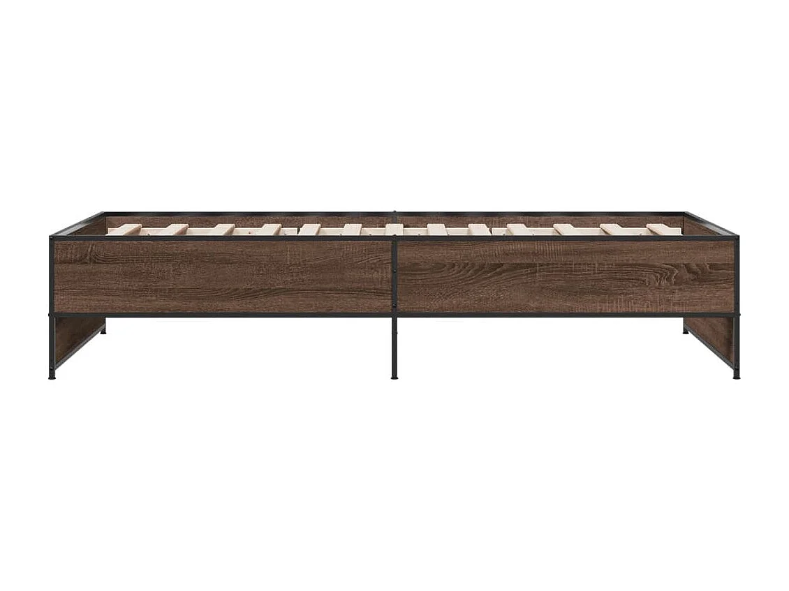 Cadre de lit sans matelas chêne marron 75x190 cm