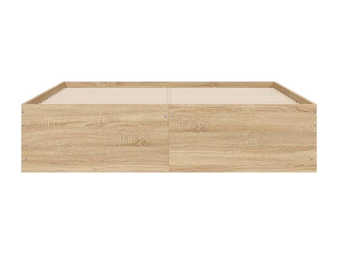 Cadre de lit avec tiroirs sans matelas chêne sonoma 120x190 cm